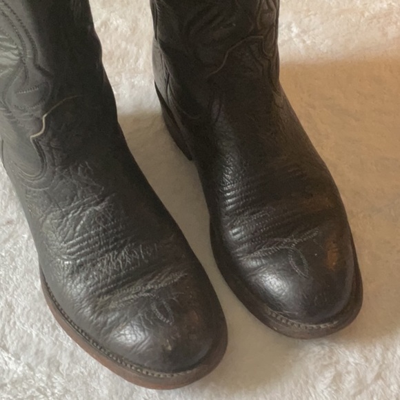 Brahma Black Western Cowboy Boots - Picture 2 of 8